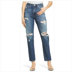 AG The Phoebe High Rise Slim Straight Leg 100% Cotton Jeans, Size 27
